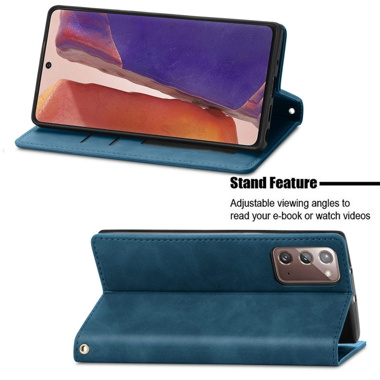 For Samsung Galaxy Note20 Retro Skin Feel Business Magnetic Horizontal Flip Leather Case with Holder & Card Slots & Wallet & Photo Frame