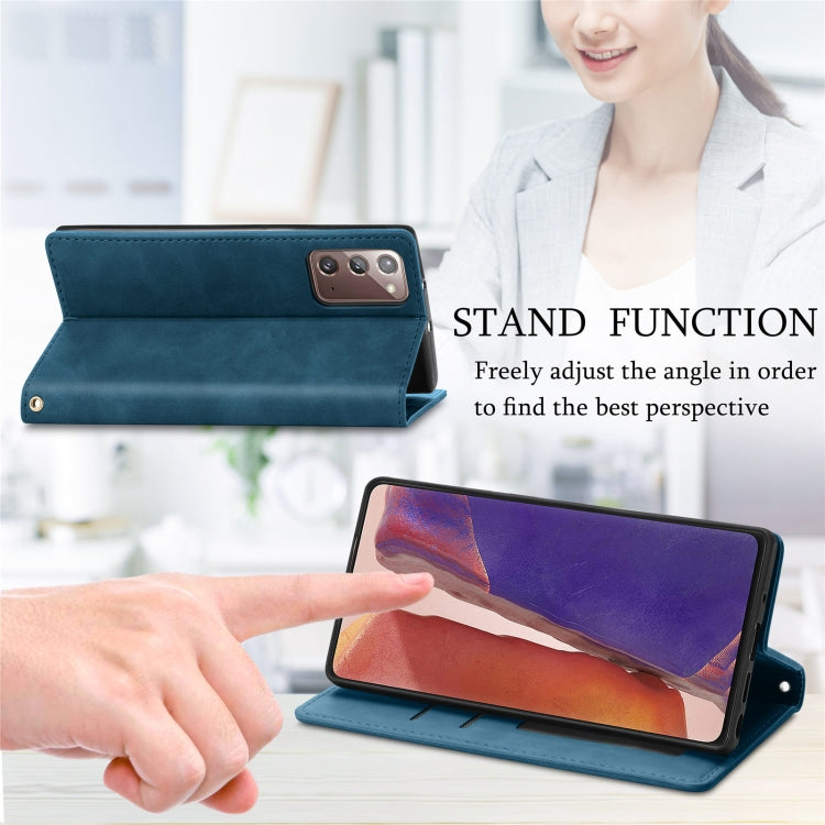 For Samsung Galaxy Note20 Retro Skin Feel Business Magnetic Horizontal Flip Leather Case with Holder & Card Slots & Wallet & Photo Frame