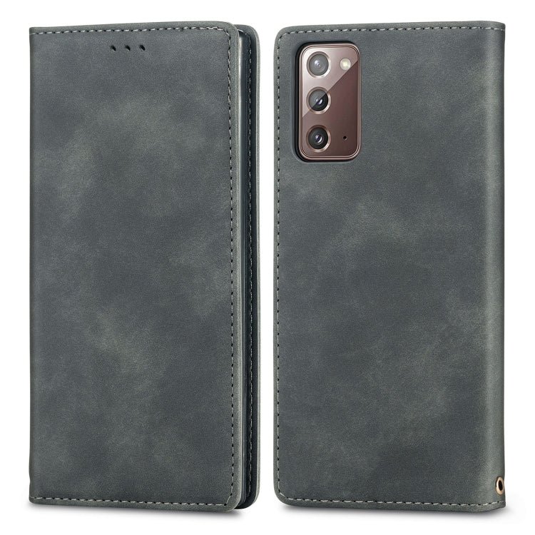 For Samsung Galaxy Note20 Retro Skin Feel Business Magnetic Horizontal Flip Leather Case with Holder & Card Slots & Wallet & Photo Frame