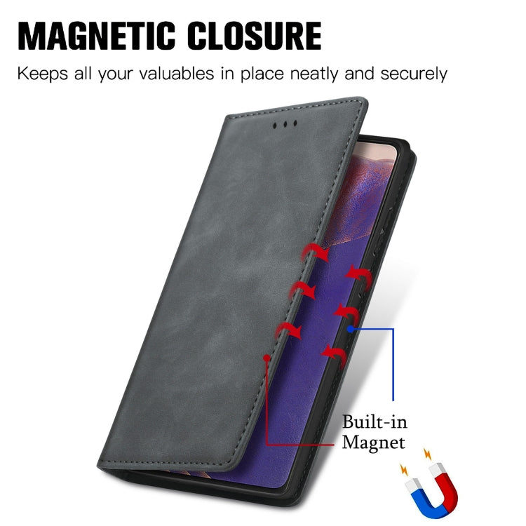 For Samsung Galaxy Note20 Retro Skin Feel Business Magnetic Horizontal Flip Leather Case with Holder & Card Slots & Wallet & Photo Frame