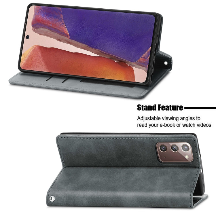 For Samsung Galaxy Note20 Retro Skin Feel Business Magnetic Horizontal Flip Leather Case with Holder & Card Slots & Wallet & Photo Frame