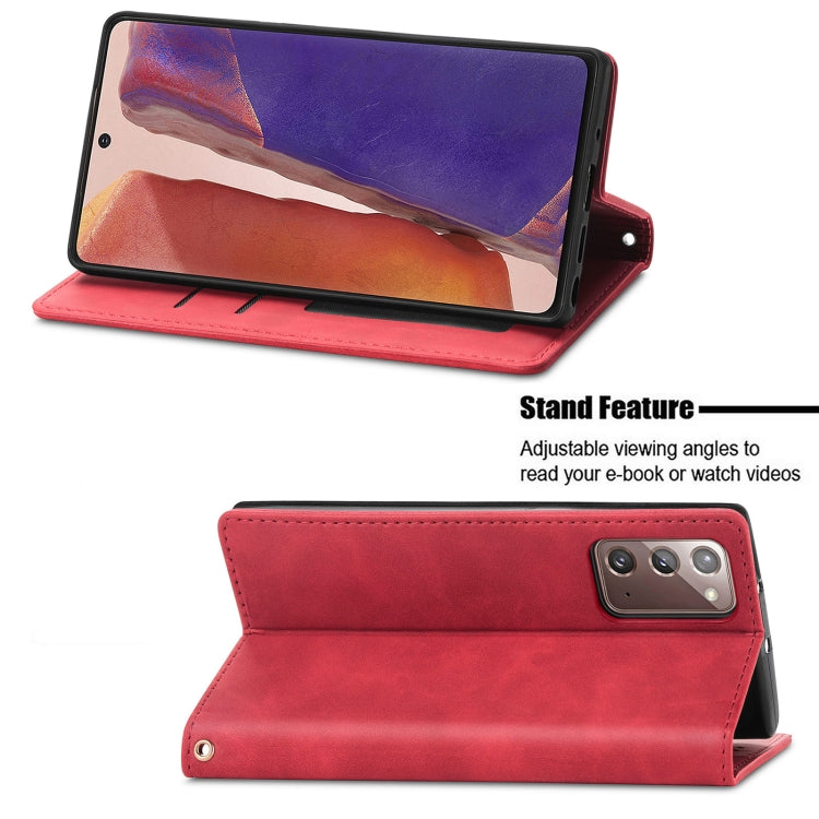 For Samsung Galaxy Note20 Retro Skin Feel Business Magnetic Horizontal Flip Leather Case with Holder & Card Slots & Wallet & Photo Frame