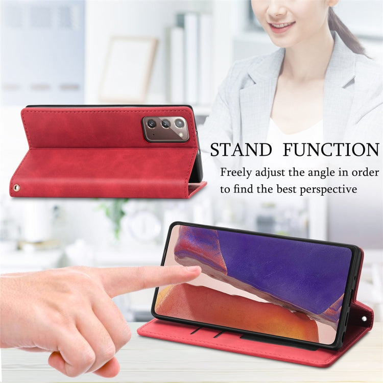 For Samsung Galaxy Note20 Retro Skin Feel Business Magnetic Horizontal Flip Leather Case with Holder & Card Slots & Wallet & Photo Frame