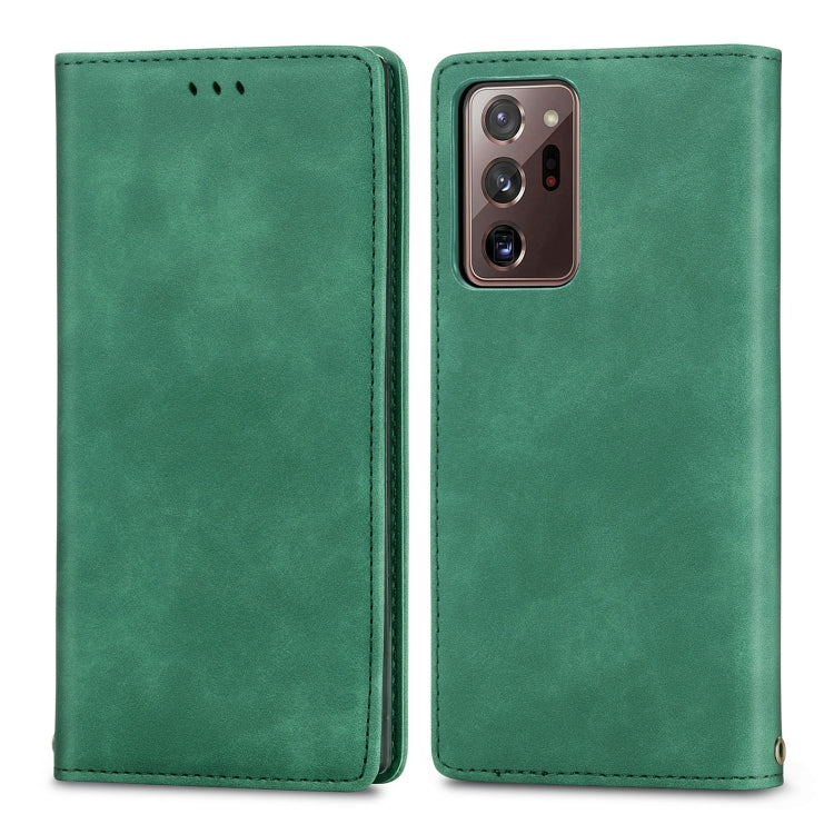 For Samsung Galaxy Note20 Ultra Retro Skin Feel Business Magnetic Horizontal Flip Leather Case with Holder & Card Slots & Wallet & Photo Frame