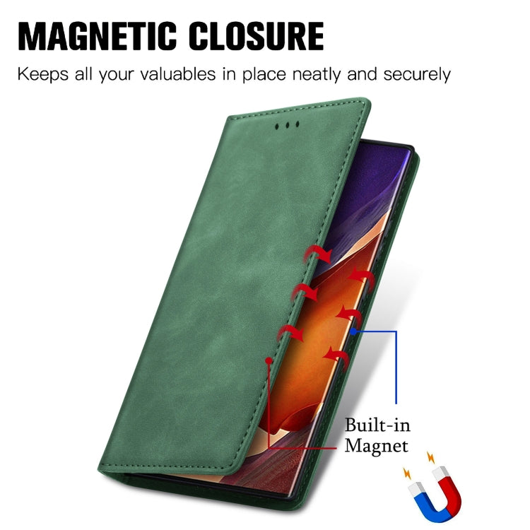 For Samsung Galaxy Note20 Ultra Retro Skin Feel Business Magnetic Horizontal Flip Leather Case with Holder & Card Slots & Wallet & Photo Frame
