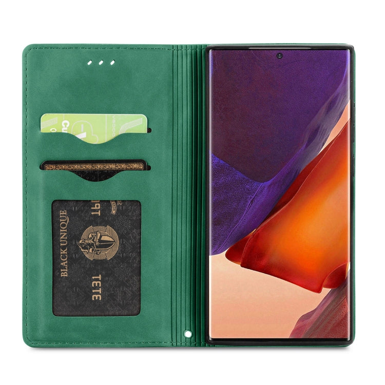 For Samsung Galaxy Note20 Ultra Retro Skin Feel Business Magnetic Horizontal Flip Leather Case with Holder & Card Slots & Wallet & Photo Frame