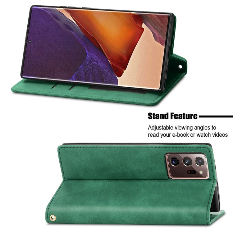 For Samsung Galaxy Note20 Ultra Retro Skin Feel Business Magnetic Horizontal Flip Leather Case with Holder & Card Slots & Wallet & Photo Frame