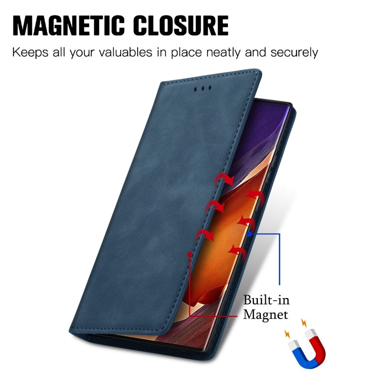 For Samsung Galaxy Note20 Ultra Retro Skin Feel Business Magnetic Horizontal Flip Leather Case with Holder & Card Slots & Wallet & Photo Frame