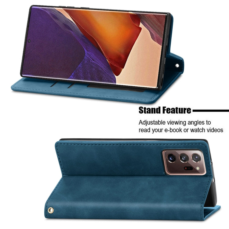 For Samsung Galaxy Note20 Ultra Retro Skin Feel Business Magnetic Horizontal Flip Leather Case with Holder & Card Slots & Wallet & Photo Frame
