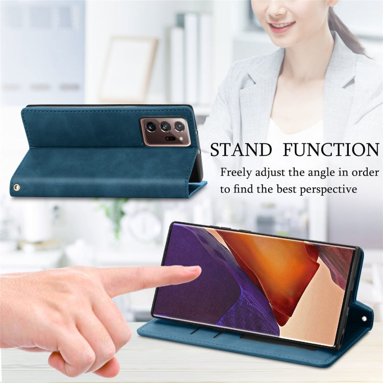 For Samsung Galaxy Note20 Ultra Retro Skin Feel Business Magnetic Horizontal Flip Leather Case with Holder & Card Slots & Wallet & Photo Frame
