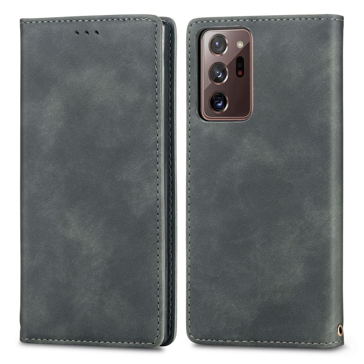 For Samsung Galaxy Note20 Ultra Retro Skin Feel Business Magnetic Horizontal Flip Leather Case with Holder & Card Slots & Wallet & Photo Frame