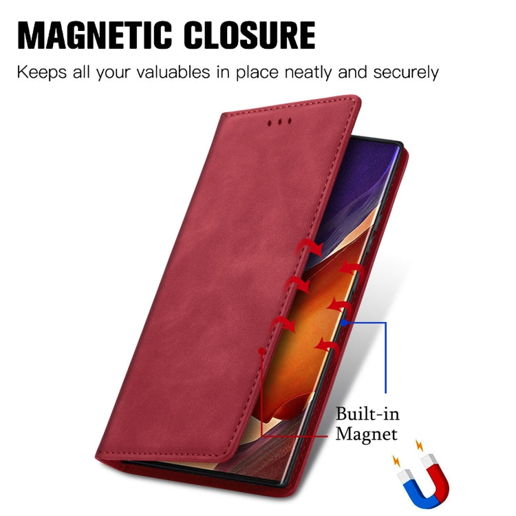 For Samsung Galaxy Note20 Ultra Retro Skin Feel Business Magnetic Horizontal Flip Leather Case with Holder & Card Slots & Wallet & Photo Frame