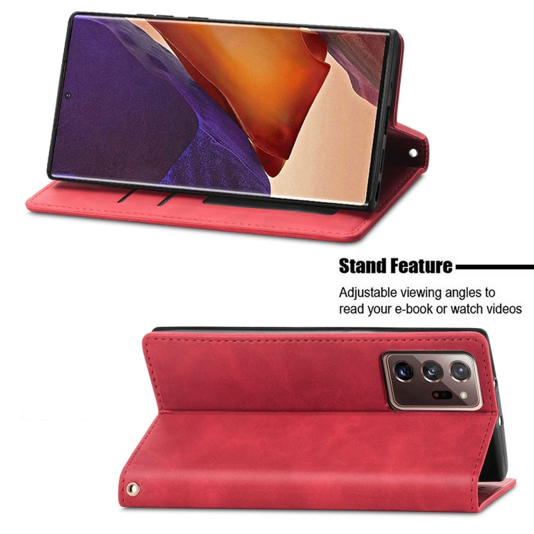 For Samsung Galaxy Note20 Ultra Retro Skin Feel Business Magnetic Horizontal Flip Leather Case with Holder & Card Slots & Wallet & Photo Frame