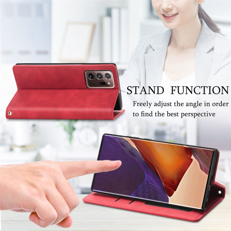 For Samsung Galaxy Note20 Ultra Retro Skin Feel Business Magnetic Horizontal Flip Leather Case with Holder & Card Slots & Wallet & Photo Frame