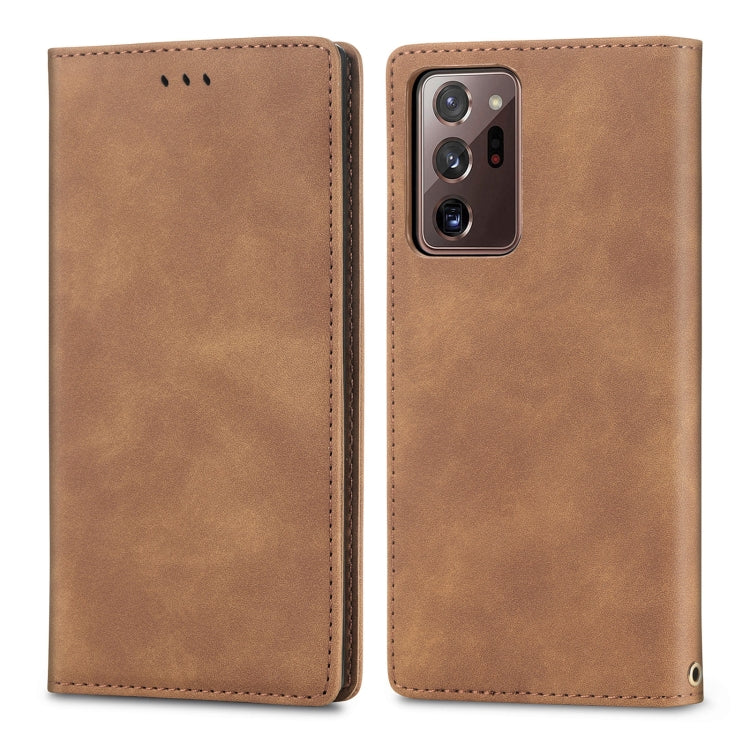 For Samsung Galaxy Note20 Ultra Retro Skin Feel Business Magnetic Horizontal Flip Leather Case with Holder & Card Slots & Wallet & Photo Frame