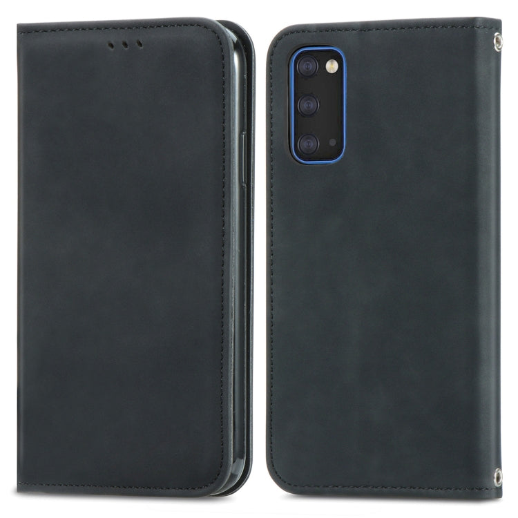 For Samsung Galaxy S20 Retro Skin Feel Business Magnetic Horizontal Flip Leather Case with Holder & Card Slots & Wallet & Photo Frame