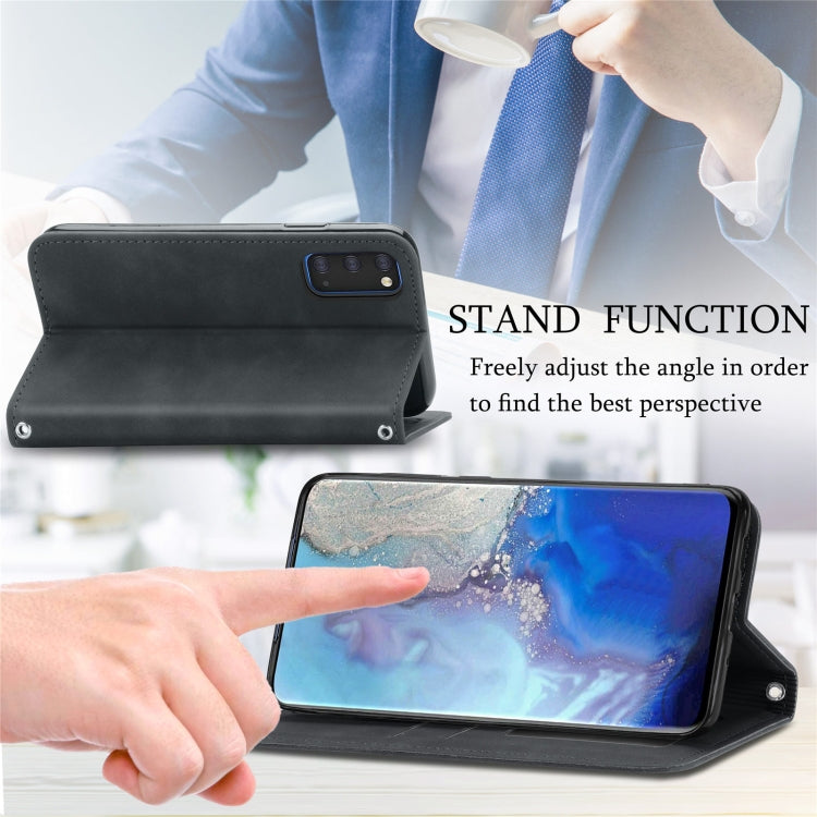 For Samsung Galaxy S20 Retro Skin Feel Business Magnetic Horizontal Flip Leather Case with Holder & Card Slots & Wallet & Photo Frame