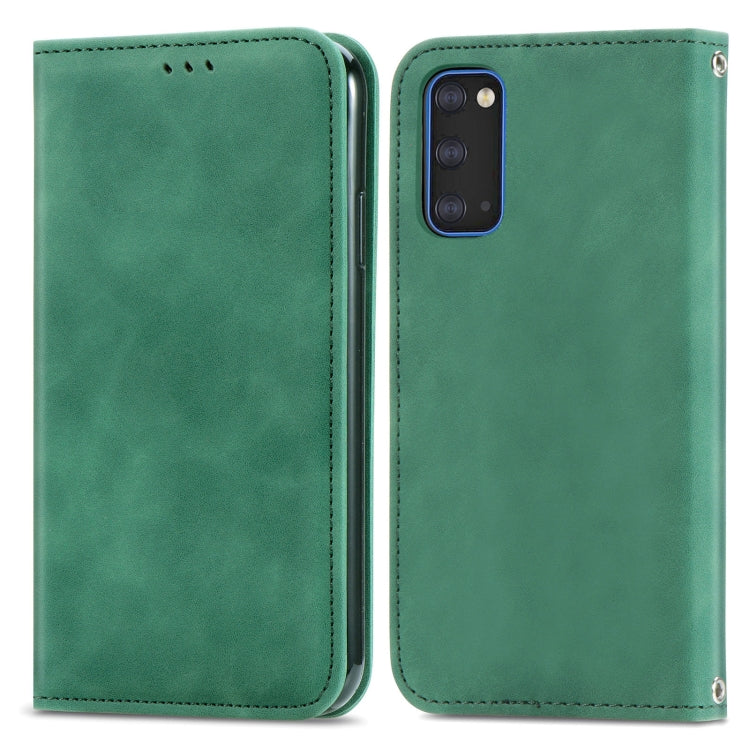 For Samsung Galaxy S20 Retro Skin Feel Business Magnetic Horizontal Flip Leather Case with Holder & Card Slots & Wallet & Photo Frame