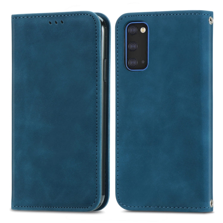 For Samsung Galaxy S20 Retro Skin Feel Business Magnetic Horizontal Flip Leather Case with Holder & Card Slots & Wallet & Photo Frame