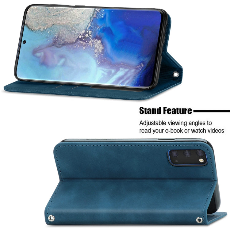 For Samsung Galaxy S20 Retro Skin Feel Business Magnetic Horizontal Flip Leather Case with Holder & Card Slots & Wallet & Photo Frame