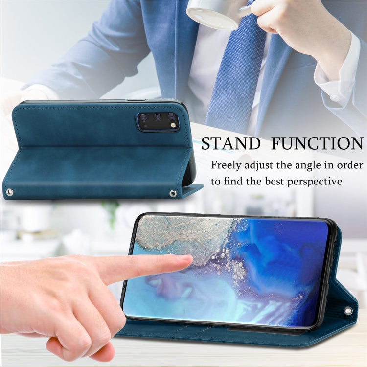 For Samsung Galaxy S20 Retro Skin Feel Business Magnetic Horizontal Flip Leather Case with Holder & Card Slots & Wallet & Photo Frame