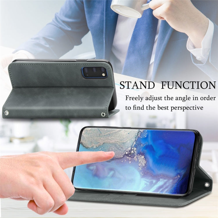 For Samsung Galaxy S20 Retro Skin Feel Business Magnetic Horizontal Flip Leather Case with Holder & Card Slots & Wallet & Photo Frame
