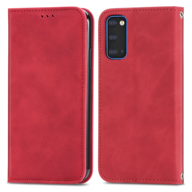 For Samsung Galaxy S20 Retro Skin Feel Business Magnetic Horizontal Flip Leather Case with Holder & Card Slots & Wallet & Photo Frame