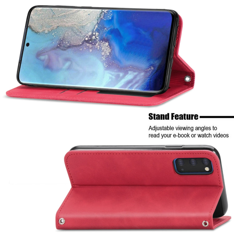 For Samsung Galaxy S20 Retro Skin Feel Business Magnetic Horizontal Flip Leather Case with Holder & Card Slots & Wallet & Photo Frame