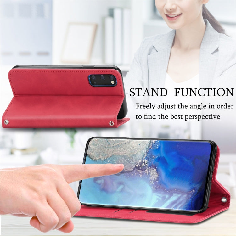 For Samsung Galaxy S20 Retro Skin Feel Business Magnetic Horizontal Flip Leather Case with Holder & Card Slots & Wallet & Photo Frame