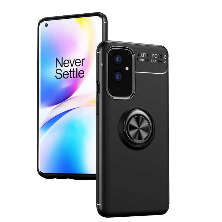 For OnePlus 9 Metal Ring Holder 360 Degree Rotating TPU Case