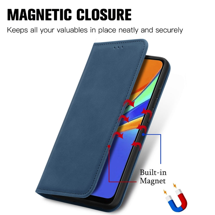 For Xiaomi Redmi 9A Retro Skin Feel Business Magnetic Horizontal Flip Leather Case With Holder & Card Slots & Wallet & Photo Frame