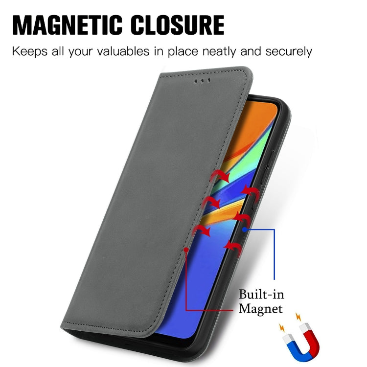 For Xiaomi Redmi 9A Retro Skin Feel Business Magnetic Horizontal Flip Leather Case With Holder & Card Slots & Wallet & Photo Frame
