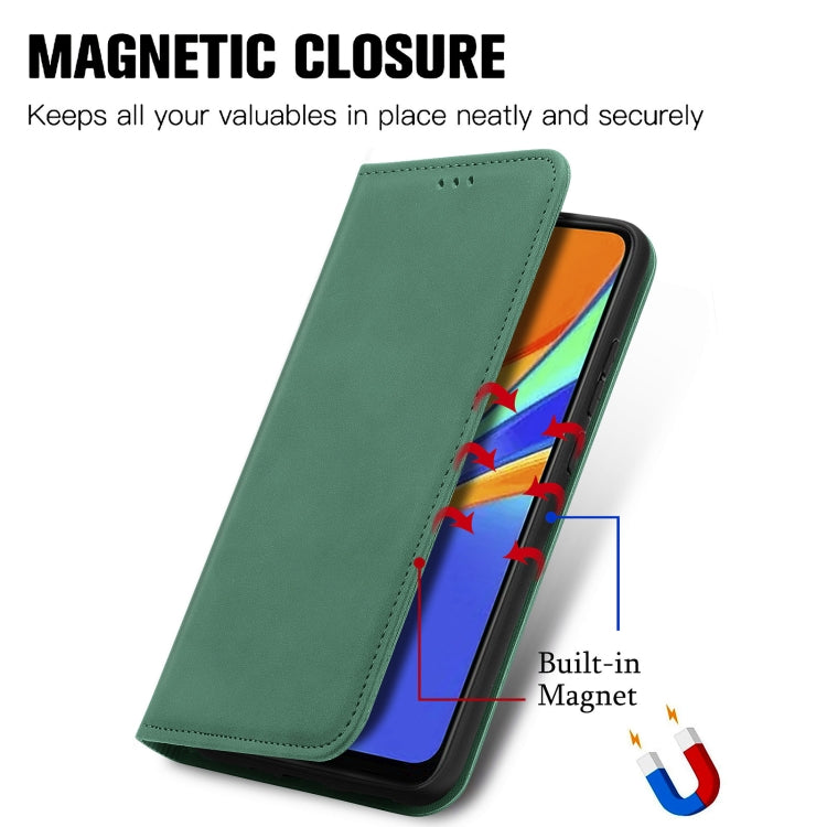 For Xiaomi Redmi 9A Retro Skin Feel Business Magnetic Horizontal Flip Leather Case With Holder & Card Slots & Wallet & Photo Frame