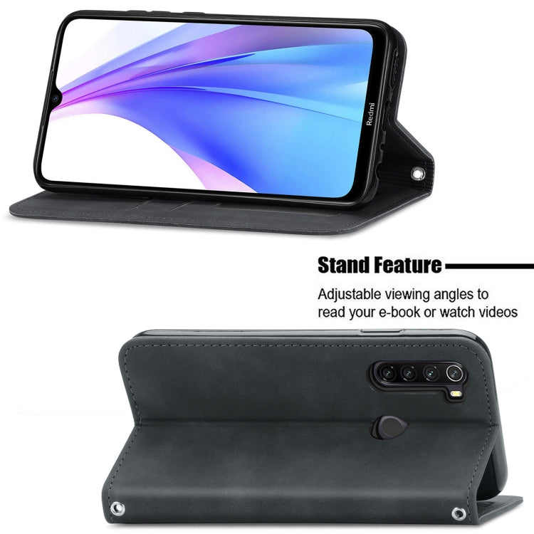 For Xiaomi Redmi Note 8 Retro Skin Feel Business Magnetic Horizontal Flip Leather Case With Holder & Card Slots & Wallet & Photo Frame