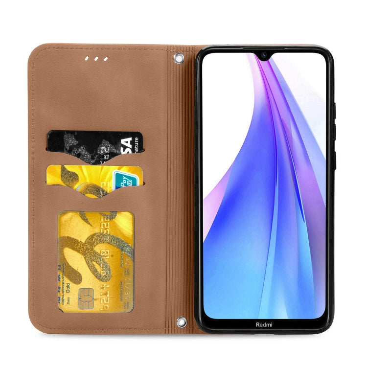 For Xiaomi Redmi Note 8 Retro Skin Feel Business Magnetic Horizontal Flip Leather Case With Holder & Card Slots & Wallet & Photo Frame