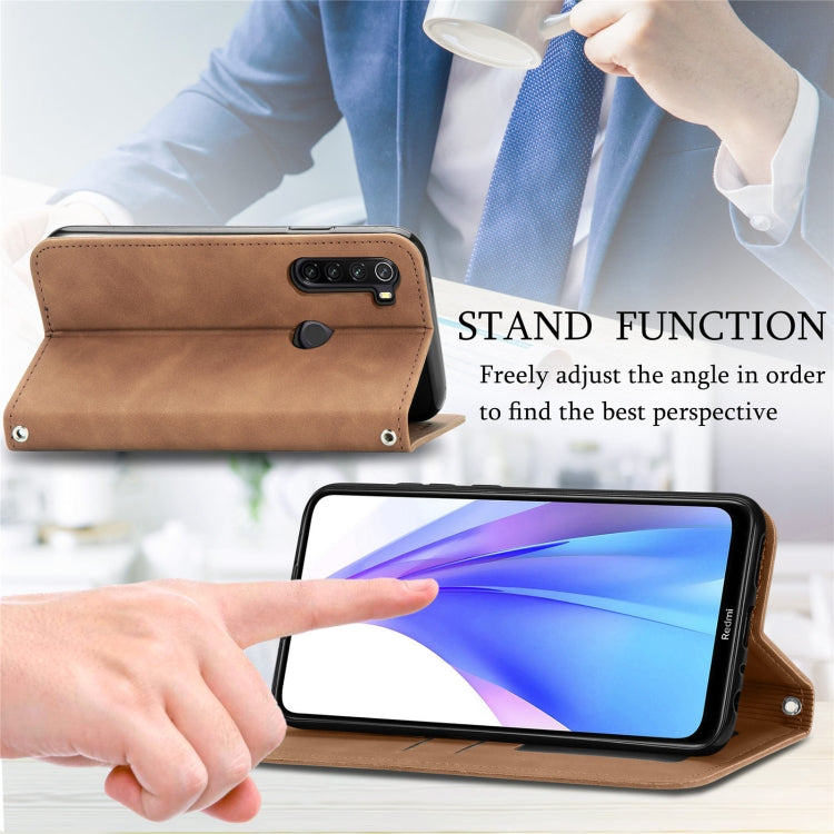 For Xiaomi Redmi Note 8 Retro Skin Feel Business Magnetic Horizontal Flip Leather Case With Holder & Card Slots & Wallet & Photo Frame