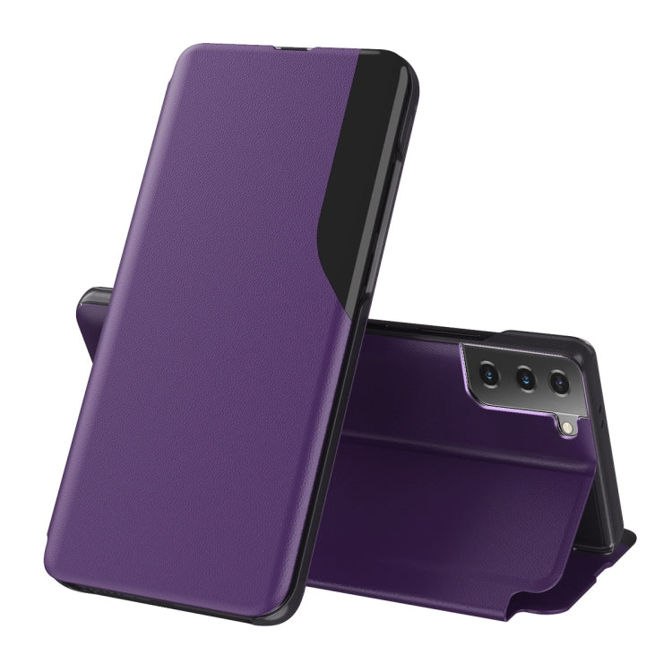 For Samsung Galaxy S21+ 5G Attraction Flip Holder Leather Phone Case