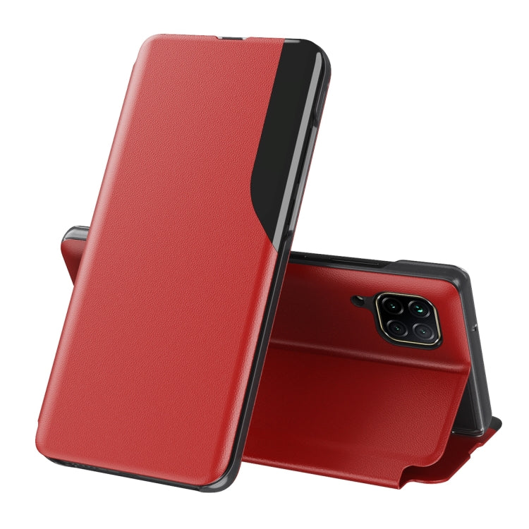 For Samsung Galaxy A12 Attraction Flip Holder Leather Phone Case