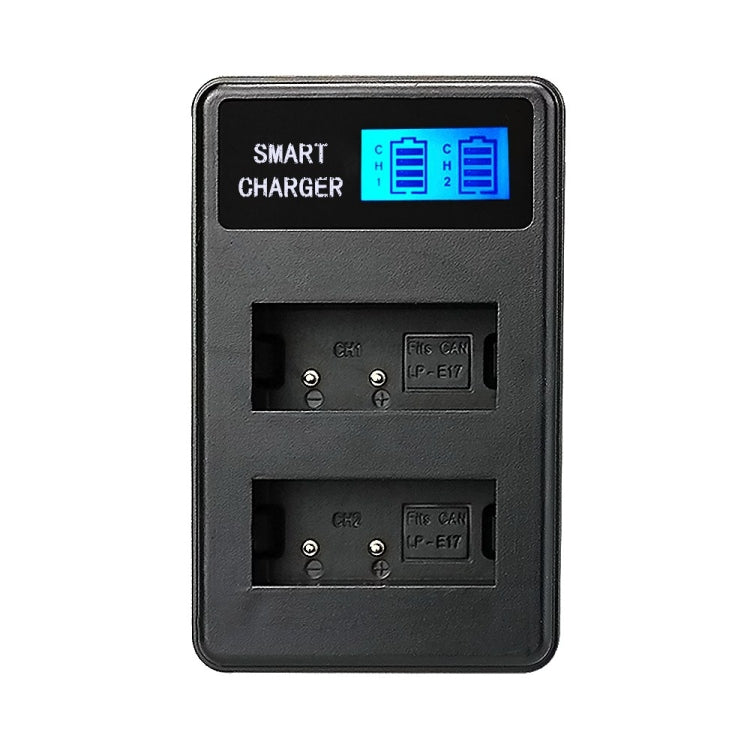 For Canon LP-E17 Smart LCD Display USB Dual-Channel Charger