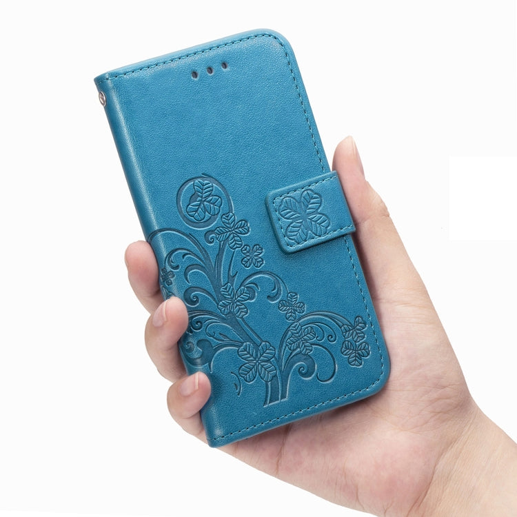 Four-leaf Clasp Embossed Buckle Mobile Phone Protection Leather Case with Lanyard & Card Slot & Wallet & Bracket Function For Samsung Galaxy A32 5G