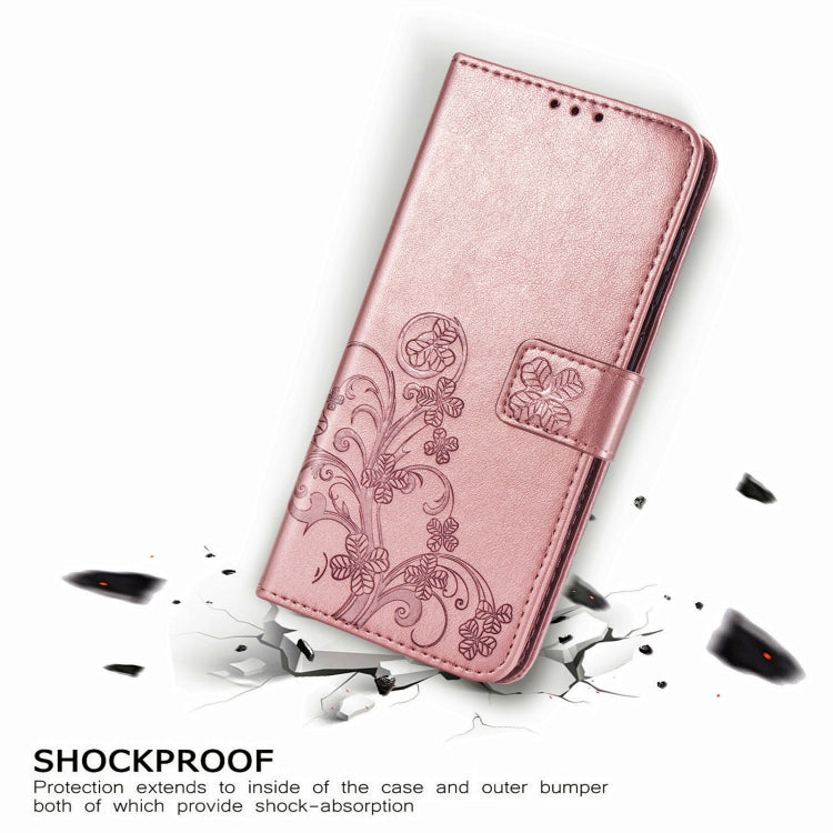 Four-leaf Clasp Embossed Buckle Mobile Phone Protection Leather Case with Lanyard & Card Slot & Wallet & Bracket Function For Xiaomi  POCO  M3