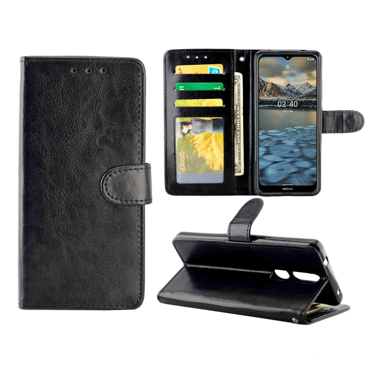 For Nokia 2.4 Crazy Horse Texture Leather Horizontal Flip Protective Case with Holder & Card Slots & Wallet & Photo Frame