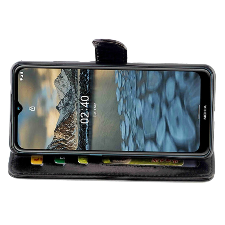 For Nokia 2.4 Crazy Horse Texture Leather Horizontal Flip Protective Case with Holder & Card Slots & Wallet & Photo Frame