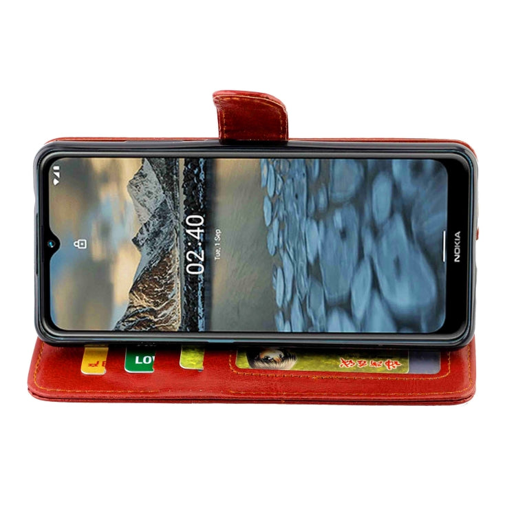 For Nokia 2.4 Crazy Horse Texture Leather Horizontal Flip Protective Case with Holder & Card Slots & Wallet & Photo Frame