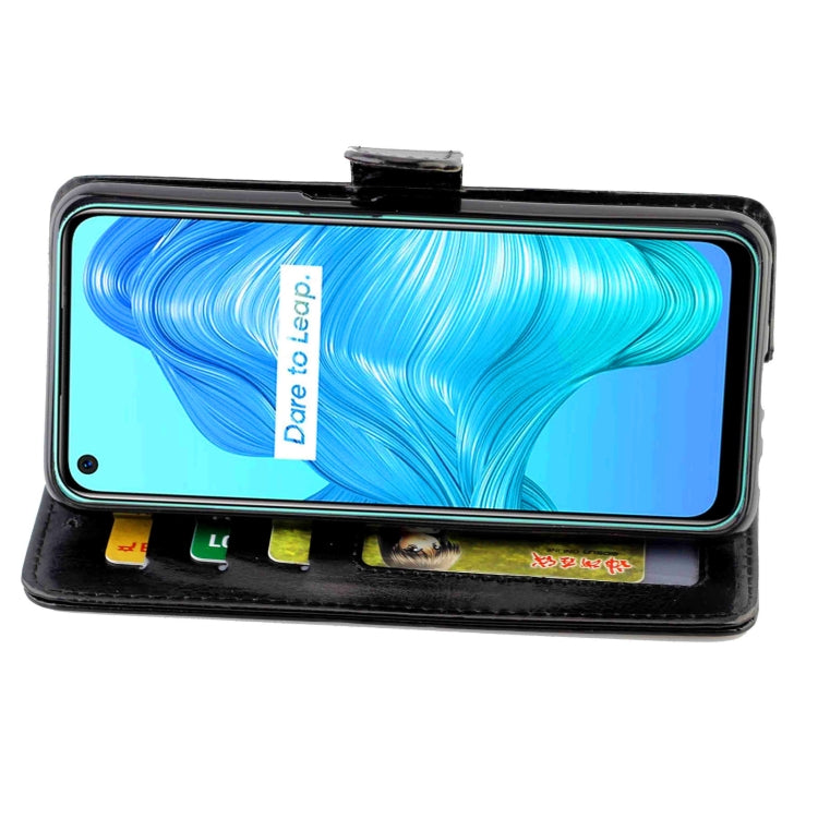 For OPPO Realme V5 5G/Realme 7 5G Crazy Horse Texture Leather Horizontal Flip Protective Case with Holder & Card Slots & Wallet & Photo Frame