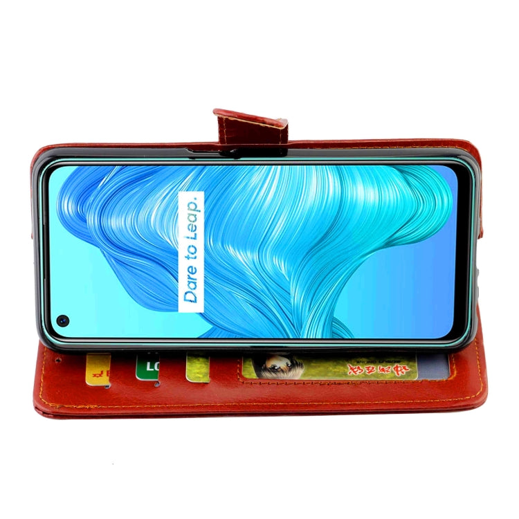For OPPO Realme V5 5G/Realme 7 5G Crazy Horse Texture Leather Horizontal Flip Protective Case with Holder & Card Slots & Wallet & Photo Frame