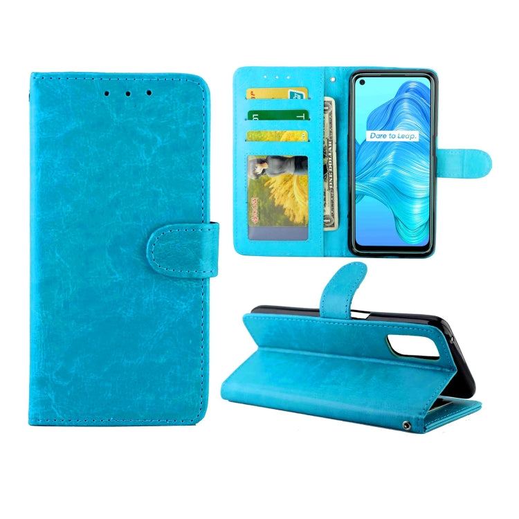 For OPPO Realme V5 5G/Realme 7 5G Crazy Horse Texture Leather Horizontal Flip Protective Case with Holder & Card Slots & Wallet & Photo Frame