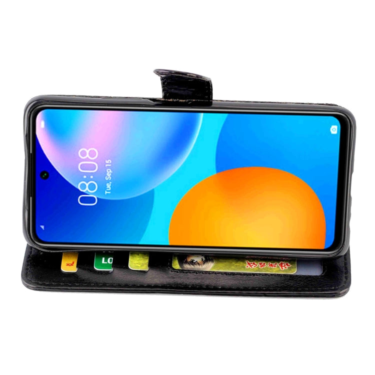 For Huawei P Smart(2021)/Y7a Crazy Horse Texture Leather Horizontal Flip Protective Case with Holder & Card Slots & Wallet & Photo Frame