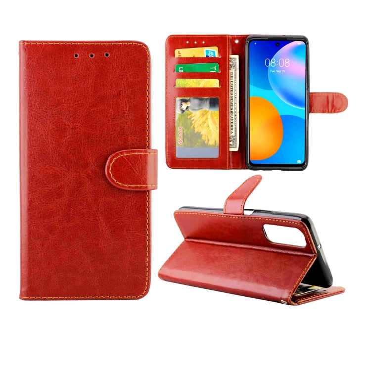 For Huawei P Smart(2021)/Y7a Crazy Horse Texture Leather Horizontal Flip Protective Case with Holder & Card Slots & Wallet & Photo Frame