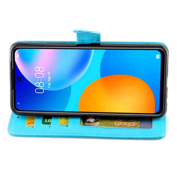 For Huawei P Smart(2021)/Y7a Crazy Horse Texture Leather Horizontal Flip Protective Case with Holder & Card Slots & Wallet & Photo Frame